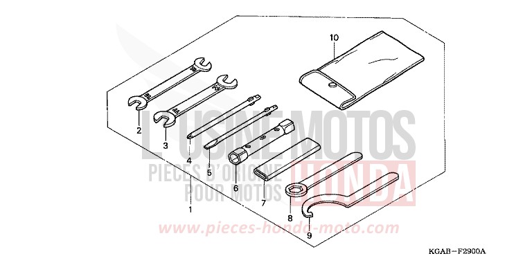WERKZEUGE von CG125 TITAN ES FORCE SILVER METALLIC (NH411) von 2004